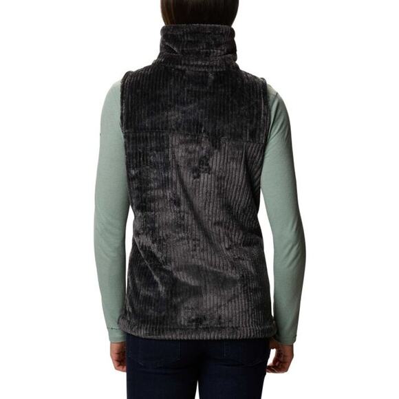 Columbia Women's Fire Side Sherpa Vest Charcoal Size L - Picture 3 of 9